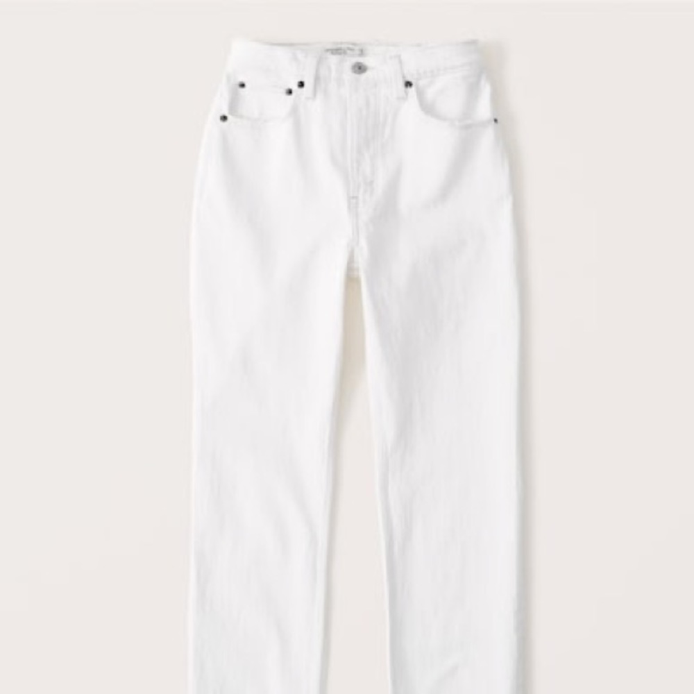 Abercrombie & Fitch Curve Love 90s Ultra High Rise Straight Jeans